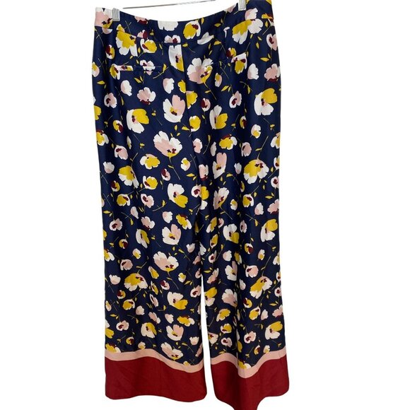 Boden Floral Wide-Leg Trousers, Size 12R - Picture 5 of 13
